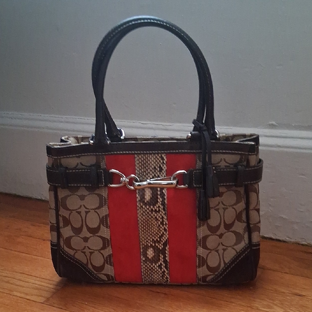 Coach Brown Signature Handbag Preowned